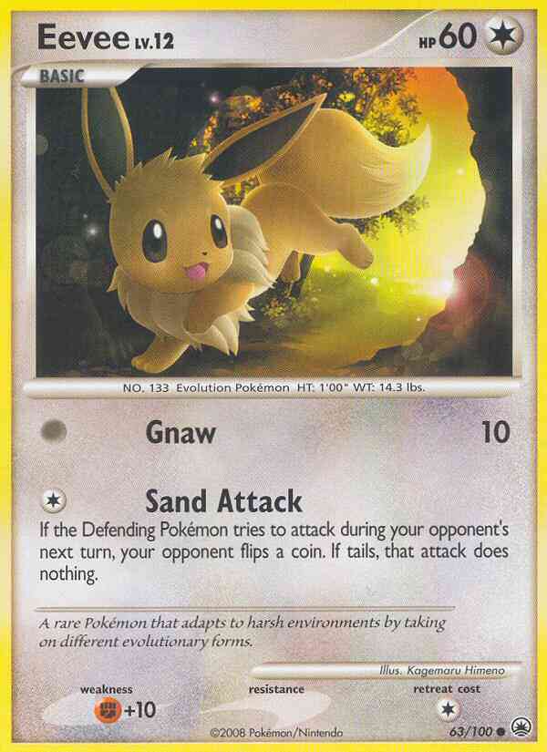 Eevee - 63/100 - Common [dp5-63] [Reverse Holo]