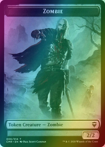 Treasure Token (12) // Zombie Token (06) [Commander Legends Tokens] [Foil]