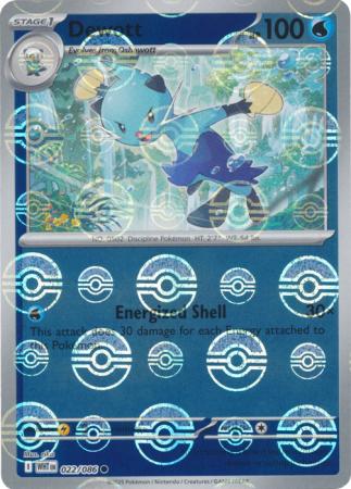 Dewott - Poké Ball Pattern - 022/086 - Common [sv105w-022] [Reverse Holo]