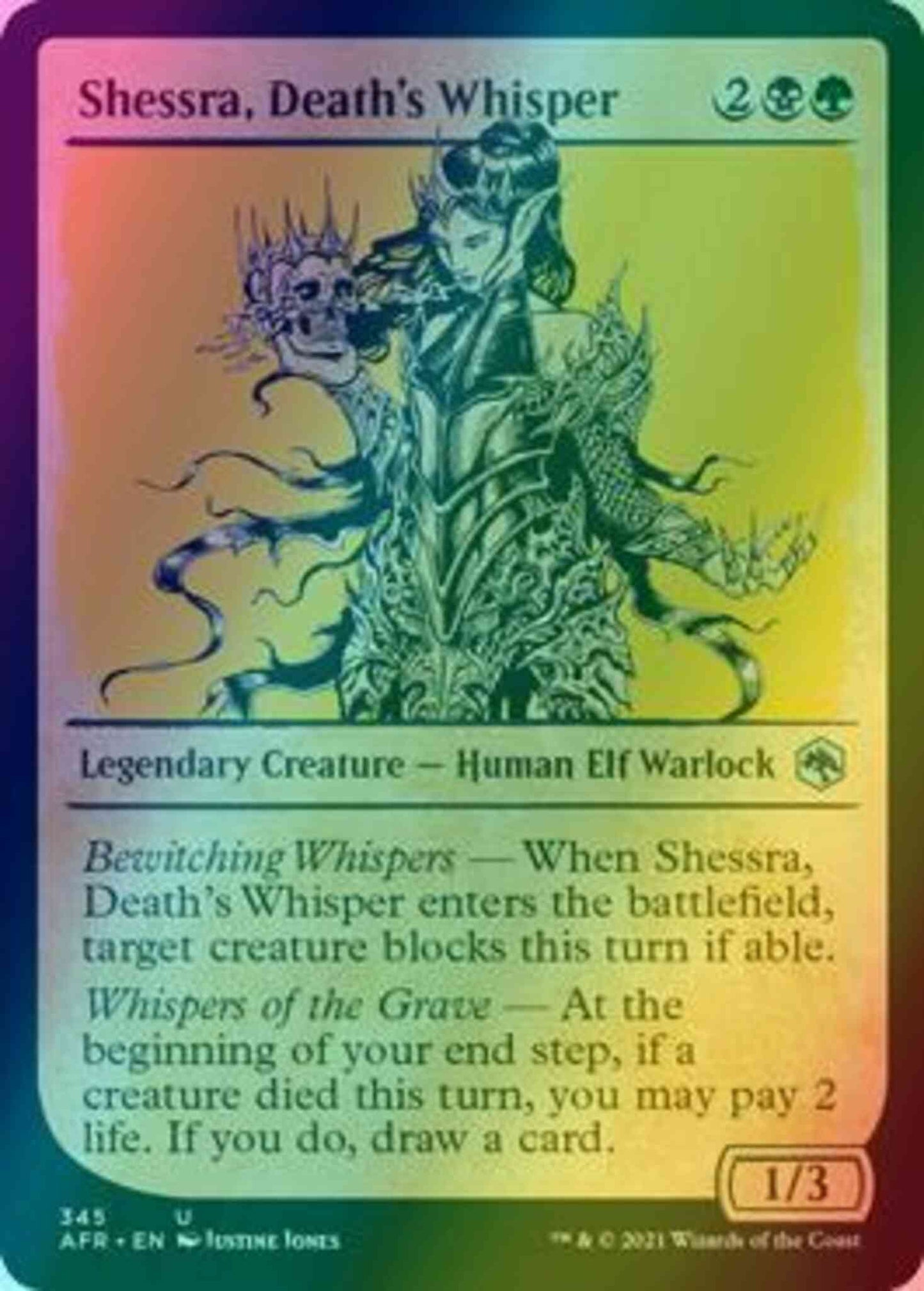 Shessra, Death's Whisper [345] [Rulebook Showcase] [Adventures in the Forgotten Realms] [Foil]