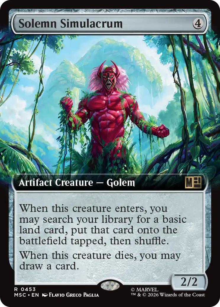 Solemn Simulacrum [453] [Extended Art] [Marvel Super Heroes: Commander] [Non-Foil]