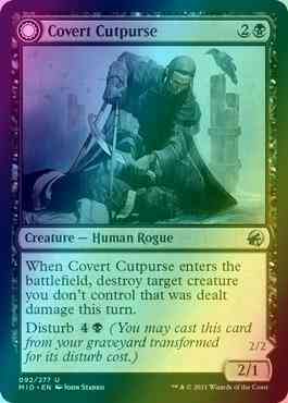 Covert Cutpurse // Covetous Geist [92] [Innistrad: Midnight Hunt] [Foil]