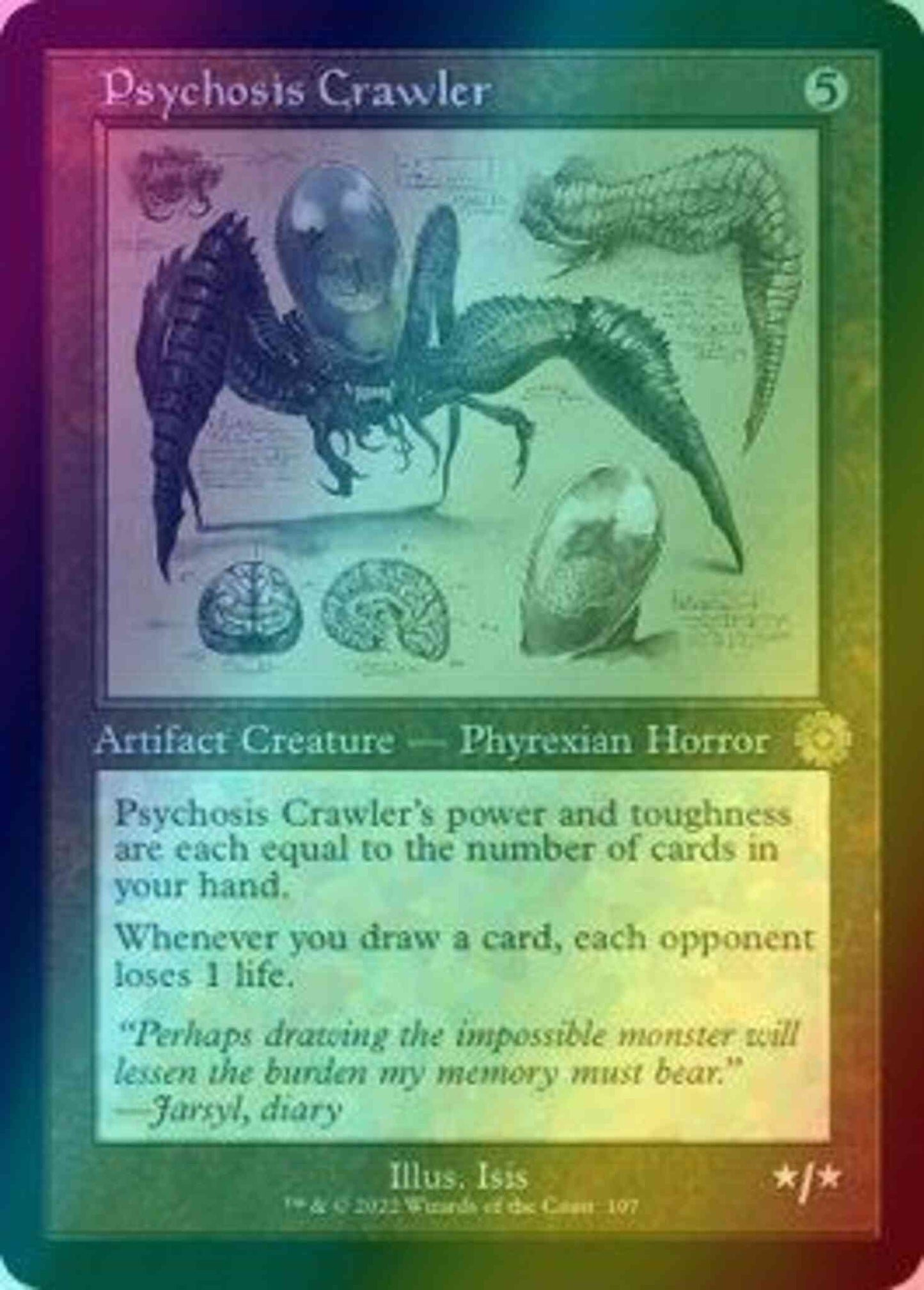 Psychosis Crawler [107] [Retro Frame] [Schematic] [The Brothers' War Retro Artifacts] [Foil]