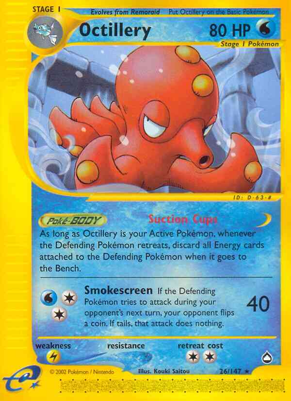 Octillery - 26/147 - Rare [ecard2-26] [Non-Holo]
