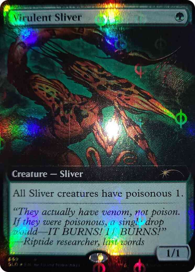 Virulent Sliver [0659y] [Extended Art] [Franz Vohwinkel] [Secret Lair Drop] [Compleat Foil]