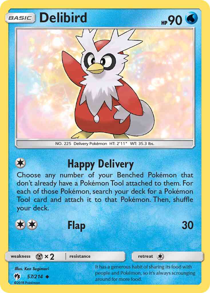 Delibird - 57/214 - Uncommon [sm8-57] [Reverse Holo]
