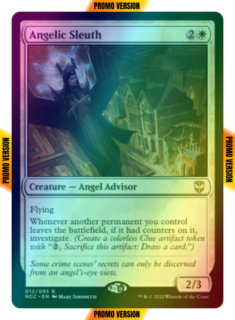 Angelic Sleuth [Promo Pack] [12p] [Streets of New Capenna: Commander: Promos] [Foil]