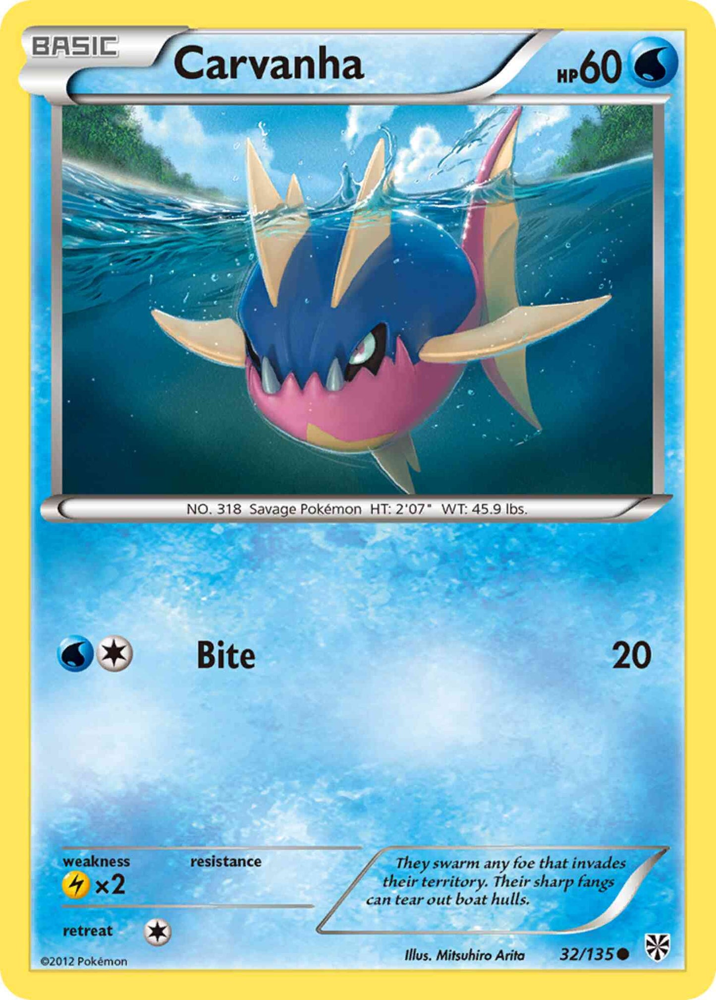 Carvanha - 32/135 - Common [bw8-32] [Non-Holo]
