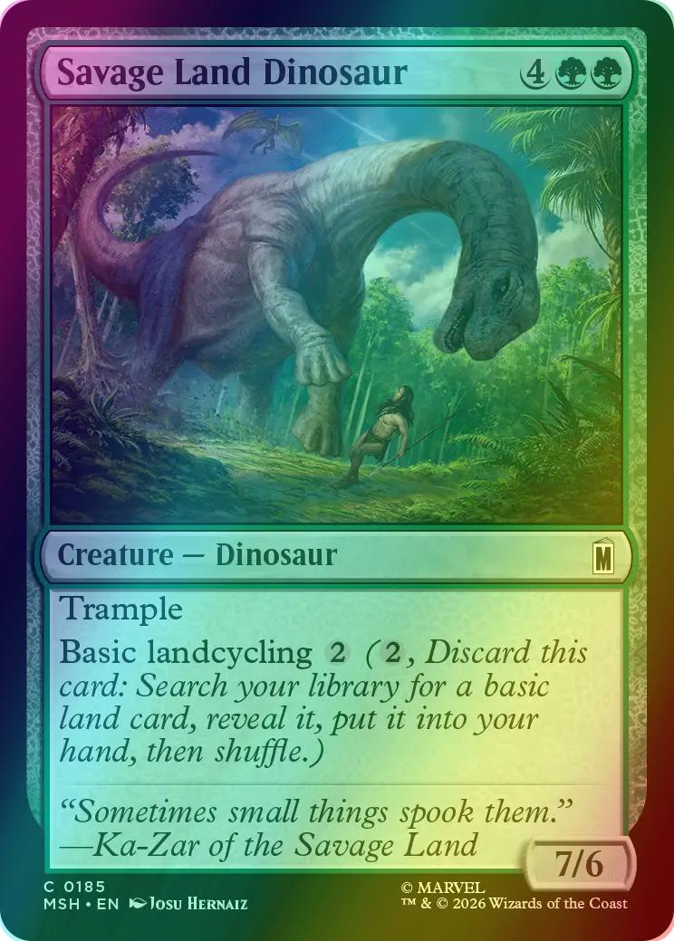 Savage Land Dinosaur [185] [Marvel Super Heroes] [Foil]