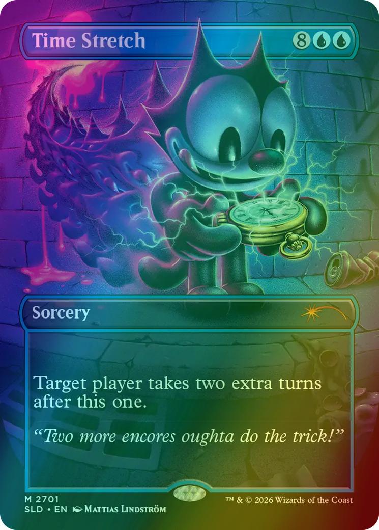 Time Stretch [2701] [Borderless] [Felix the Cat] [Secret Lair Drop] [Foil]