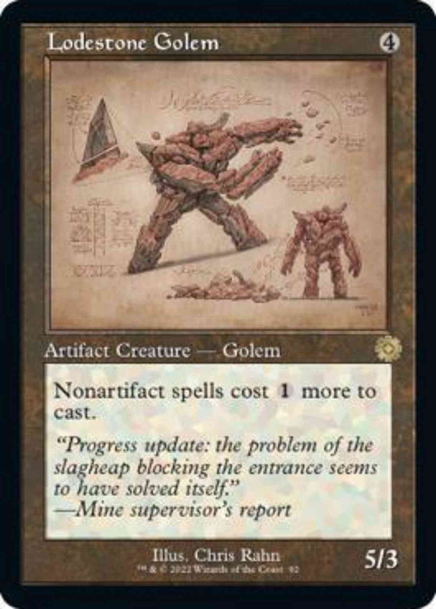 Lodestone Golem [92] [Retro Frame] [Schematic] [The Brothers' War Retro Artifacts] [Non-Foil]