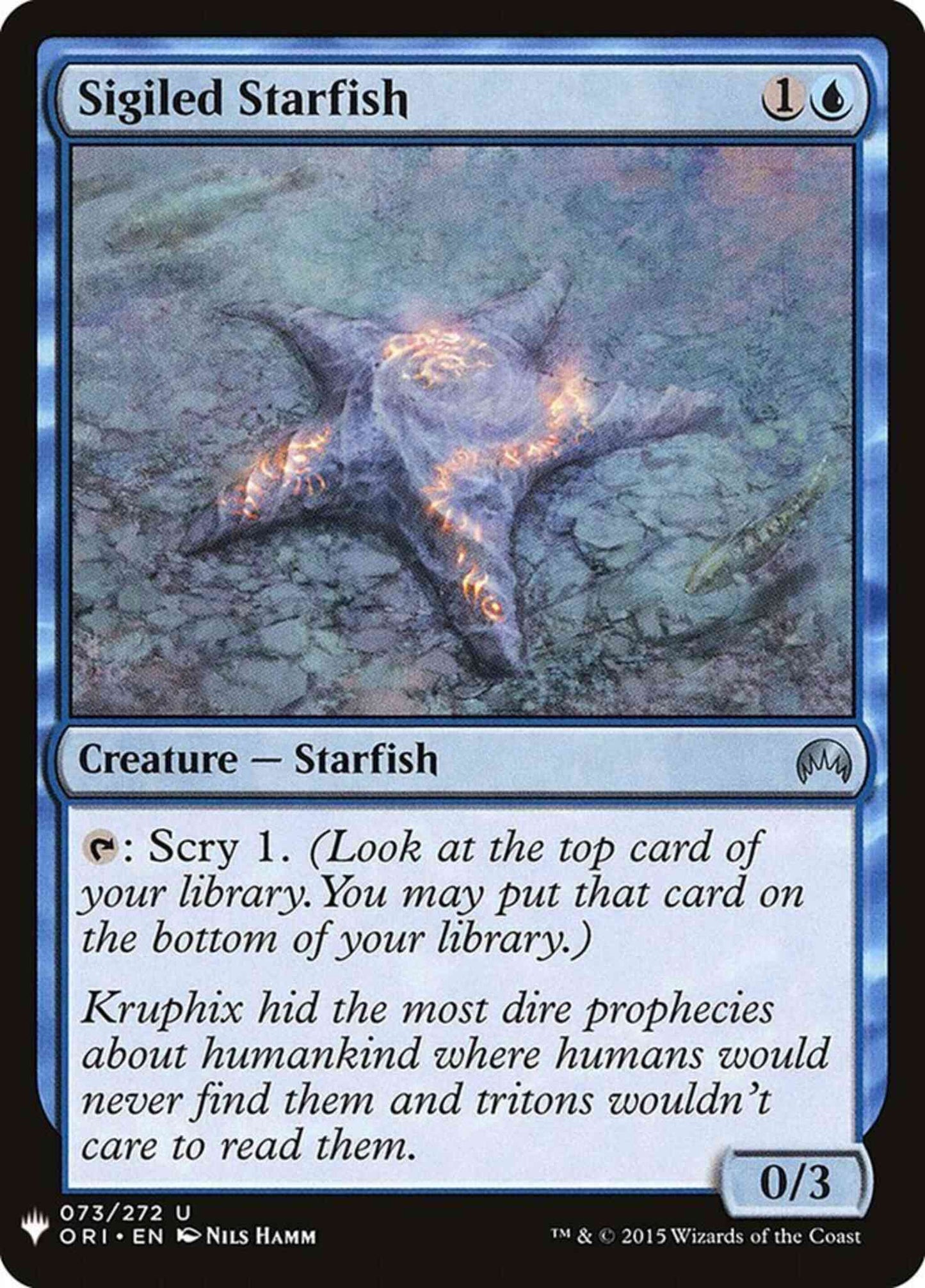 Sigiled Starfish [ORI-73] [The List] [Non-Foil]