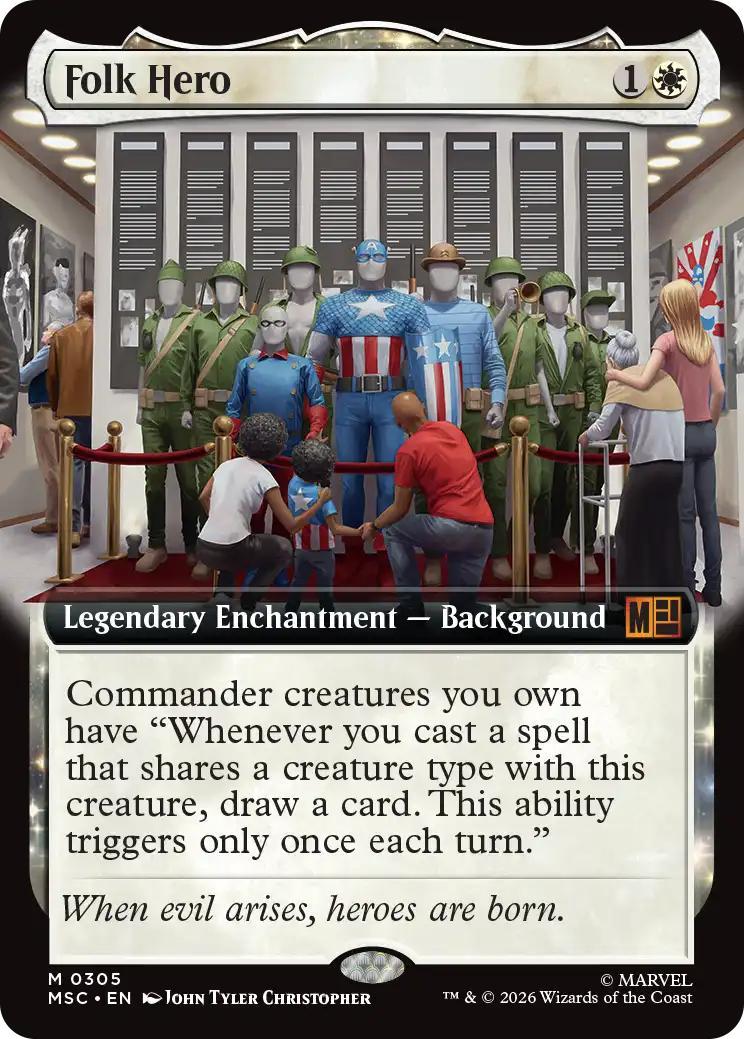Folk Hero [305] [Extended Art] [Marvel Super Heroes: Commander] [Non-Foil]