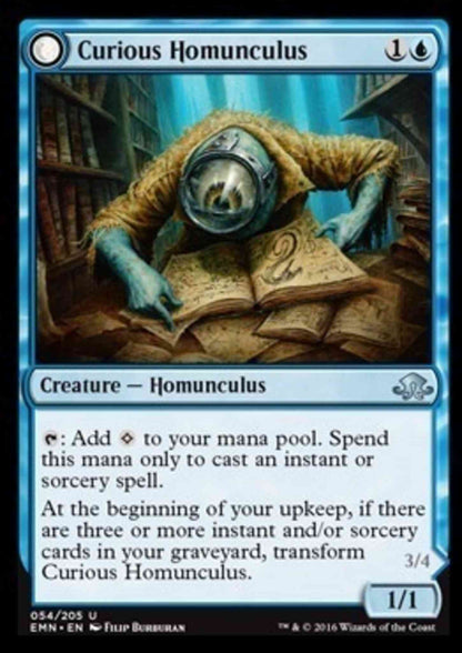 Curious Homunculus // Voracious Reader [54] [Eldritch Moon] [Non-Foil]