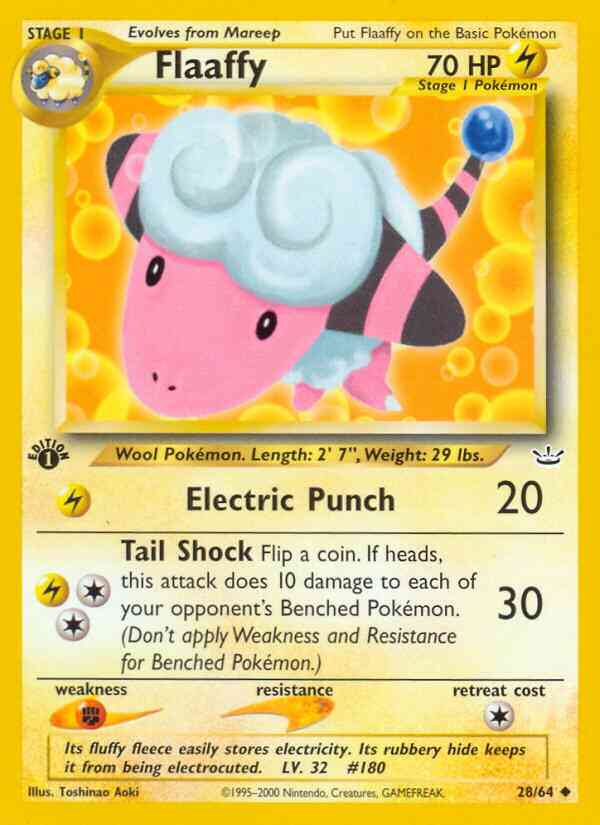 Flaaffy - 28/64 - Uncommon - 1st Edition [neo3-28] [Non-Holo]