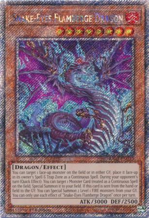 Snake-Eyes Flamberge Dragon - RA03-EN033 - Platinum Secret Rare - 1st Edition
