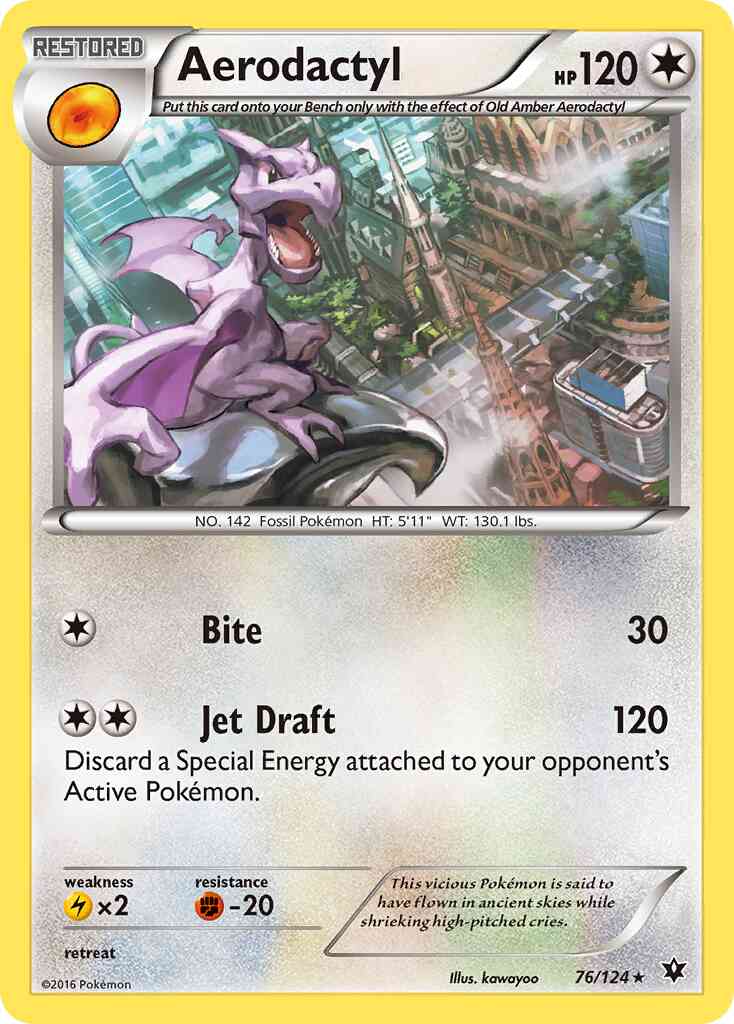 Aerodactyl - 76/124 - Rare [xy10-76] [Reverse Holo]