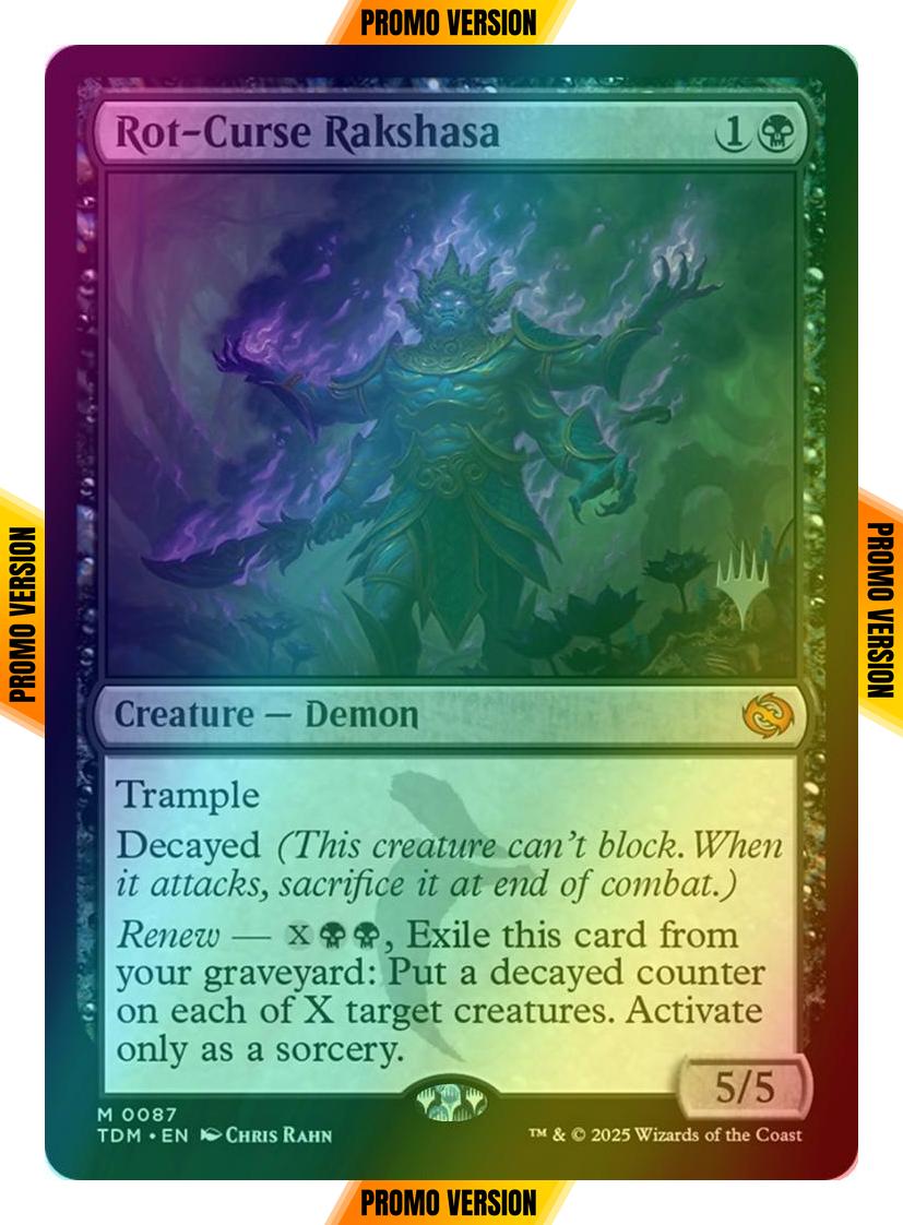 Rot-Curse Rakshasa [87p] [Promo Pack] [Tarkir: Dragonstorm: Promos] [Foil]