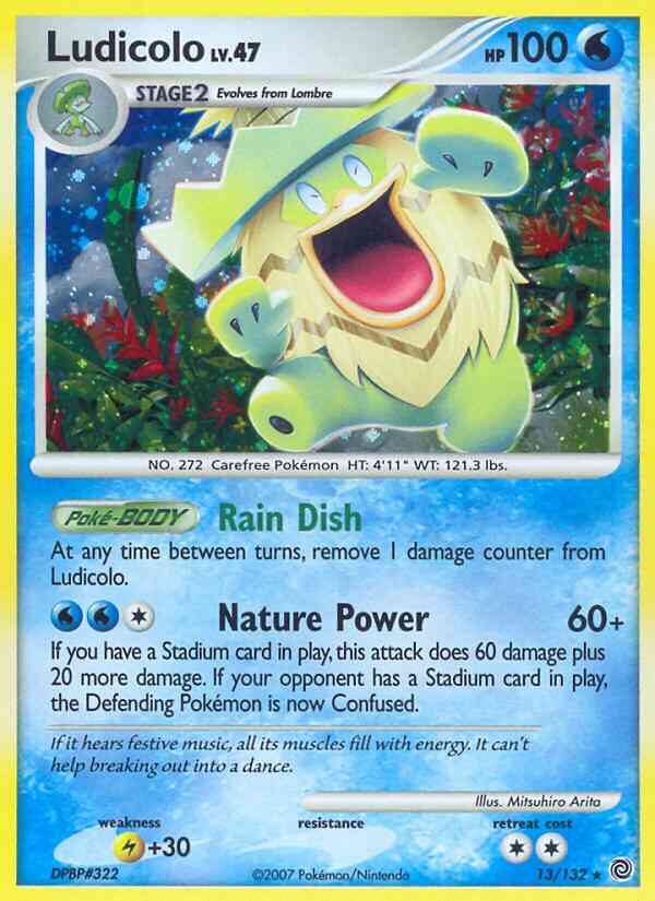 Ludicolo - 13/132 - Rare Holo [dp3-13] [Reverse Holo]