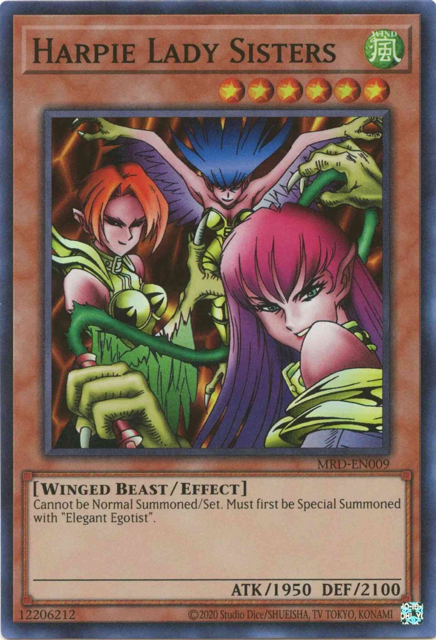 Harpie Lady Sisters - 25th Anniversary - MRD-EN009 - Super Rare - Unlimited
