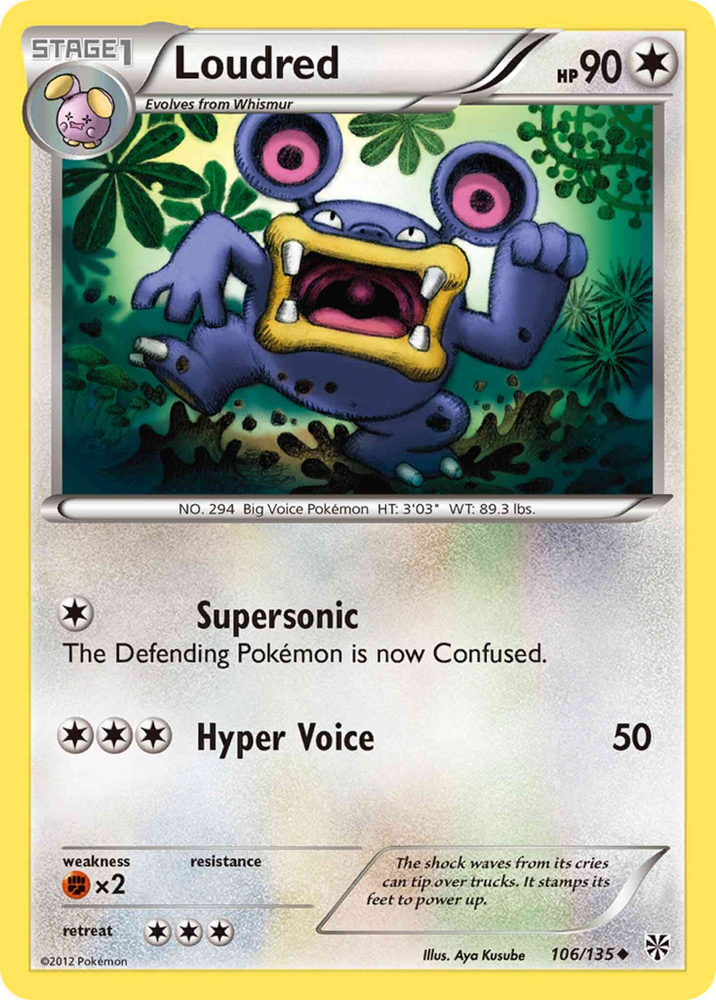 Loudred - 106/135 - Uncommon [bw8-106] [Reverse Holo]