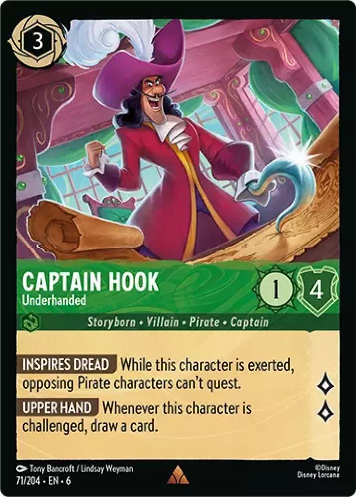 Captain Hook - Underhanded - 71/204 [Azurite Sea] [Non-Foil]