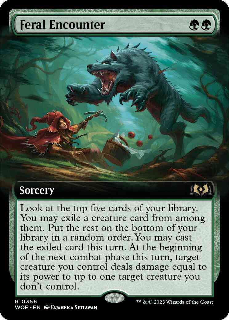 Feral Encounter [356] [Extended Art] [Wilds of Eldraine] [Non-Foil]