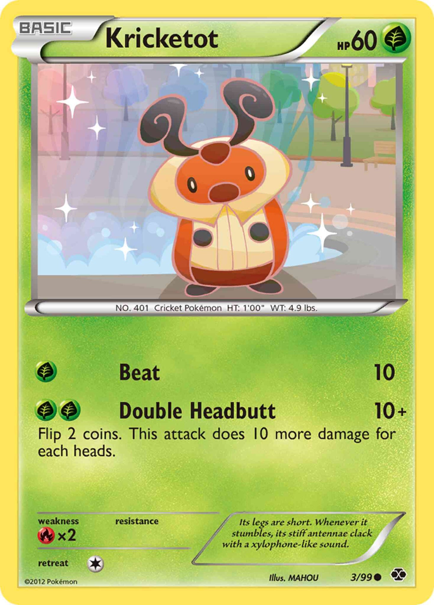 Kricketot - 3/99 - Common [bw4-3] [Non-Holo]