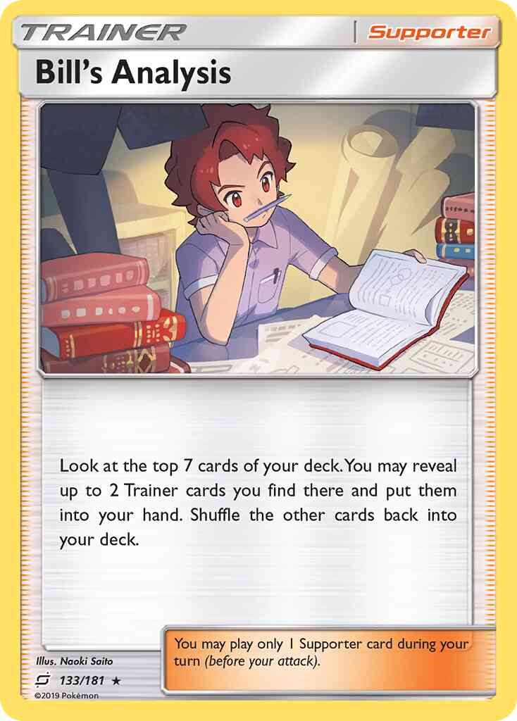 Bill's Analysis - 133/181 - Rare Holo [sm9-133] [Reverse Holo]