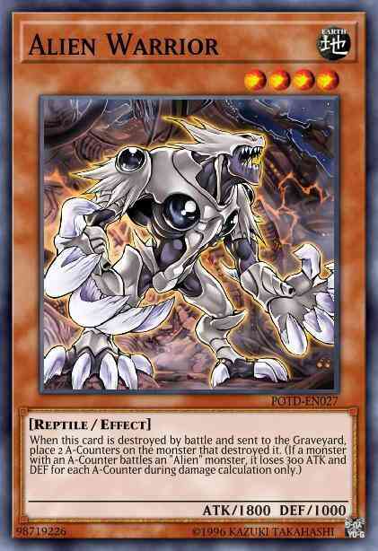 Alien Warrior - POTD-EN027 - Rare - 1st Edition