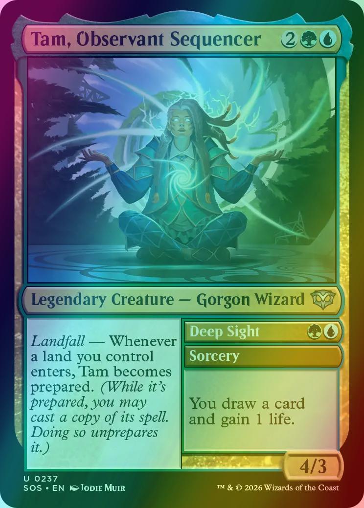 Tam, Observant Sequencer // Deep Sight [237] [Secrets of Strixhaven] [Foil]