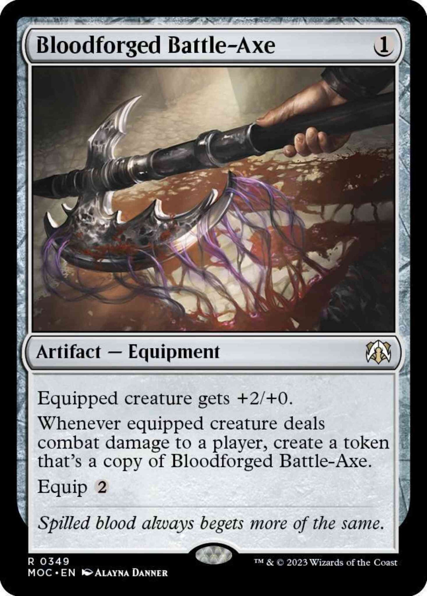Bloodforged Battle-Axe [349] [March of the Machine: Commander] [Non-Foil]