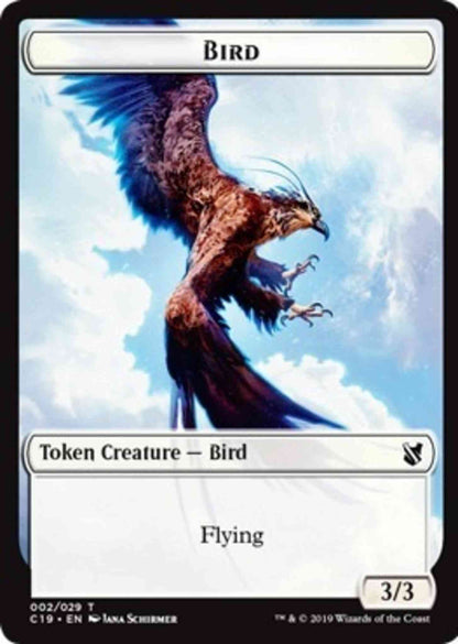 Bird Token (02) // Sculpture Token (24) [Commander 2019 Tokens] [Non-Foil]