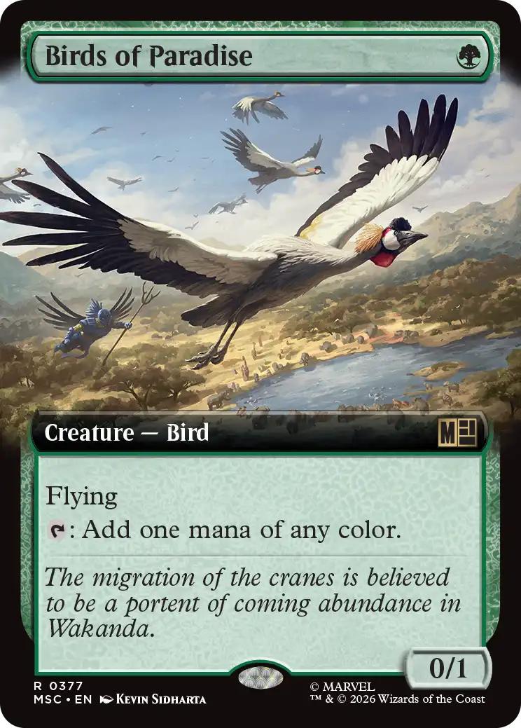 Birds of Paradise [377] [Extended Art] [Marvel Super Heroes: Commander] [Non-Foil]