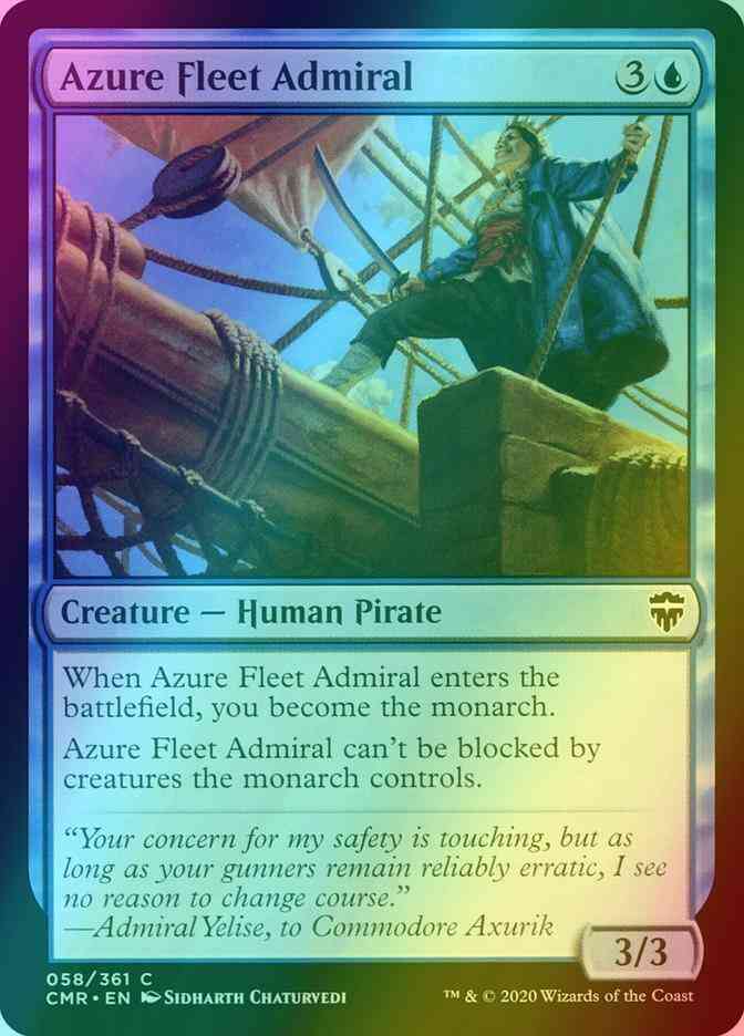 Azure Fleet Admiral [58] [Commander Legends] [Foil]