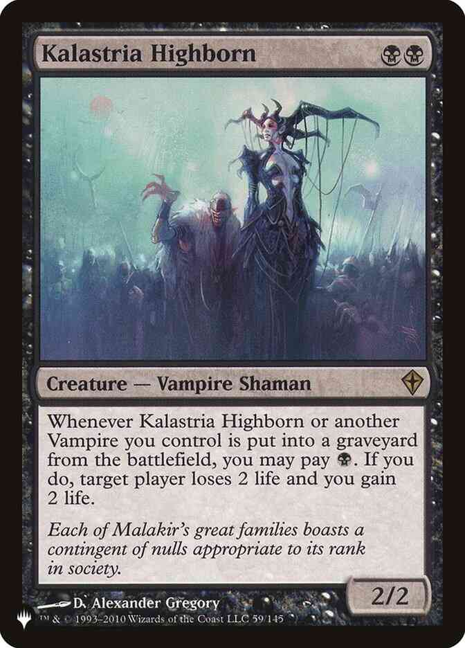 Kalastria Highborn [WWK-59] [The List] [Non-Foil]