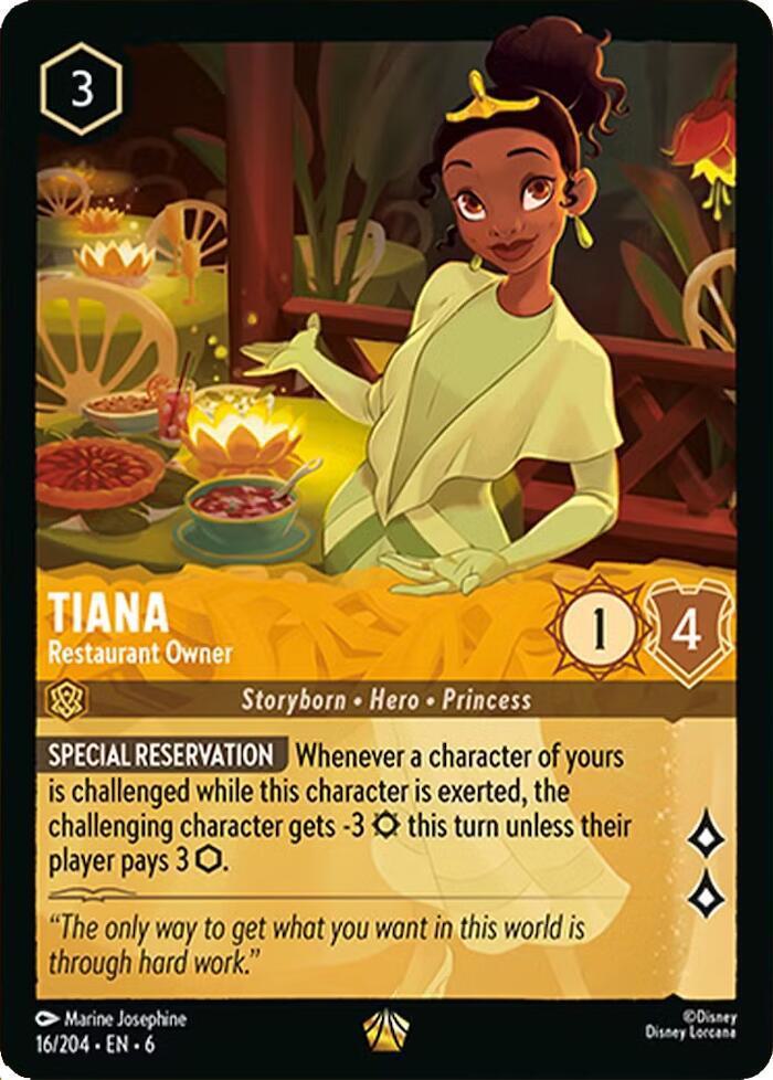 Tiana - Restaurant Owner - 16/204 [Azurite Sea] [Non-Foil]