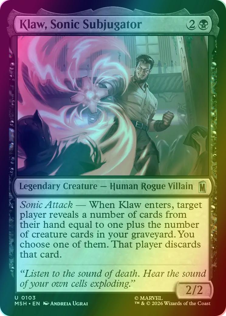 Klaw, Sonic Subjugator [103] [Marvel Super Heroes] [Foil]