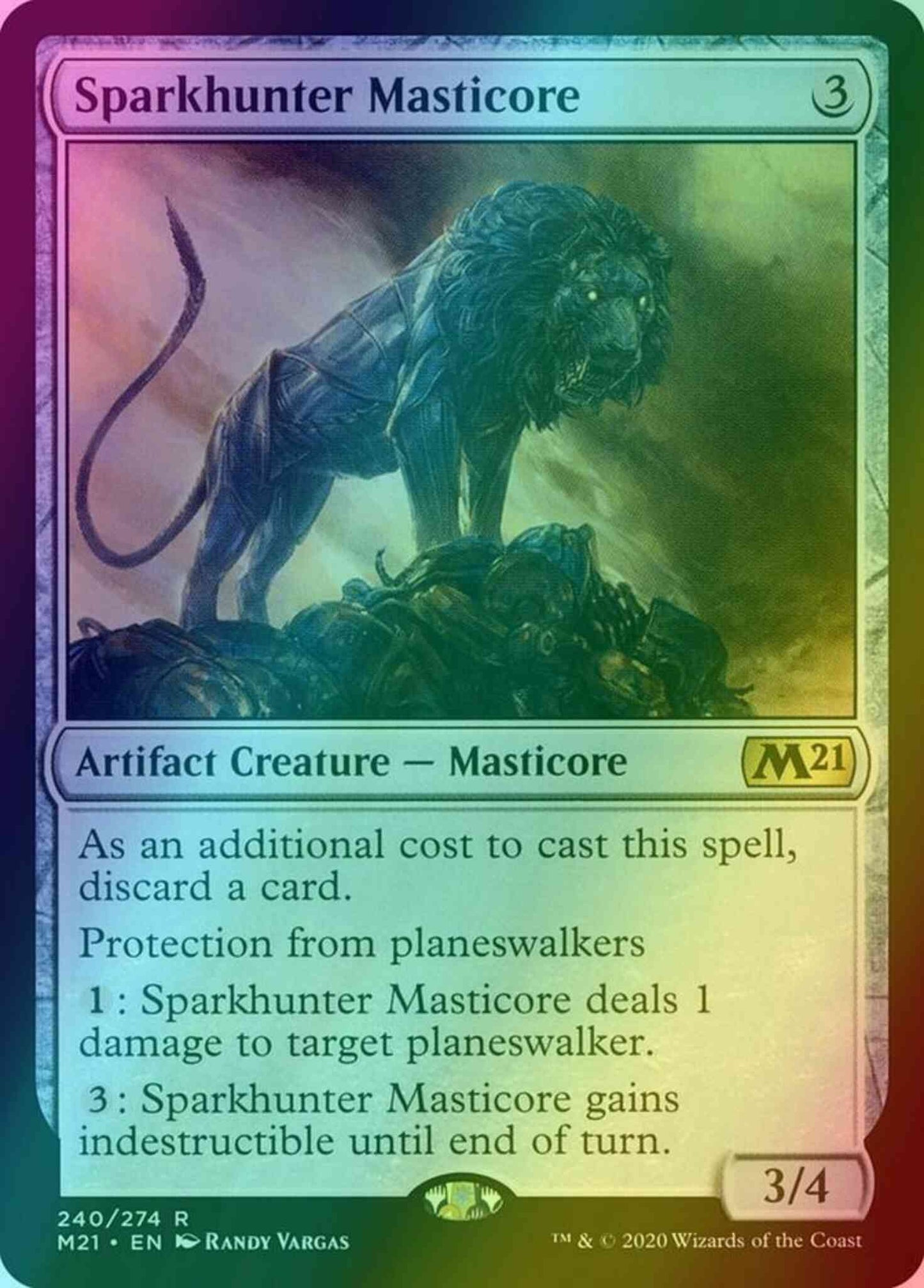 Sparkhunter Masticore [240] [Core Set 2021] [Foil]