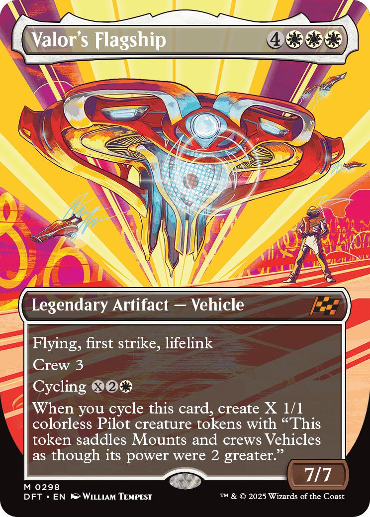 Valor's Flagship [298] [Borderless] [Revved Up] [Aetherdrift] [Non-Foil]