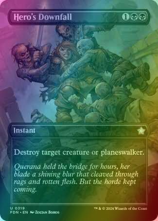 Hero's Downfall [319] [Borderless] [Foundations] [Foil]