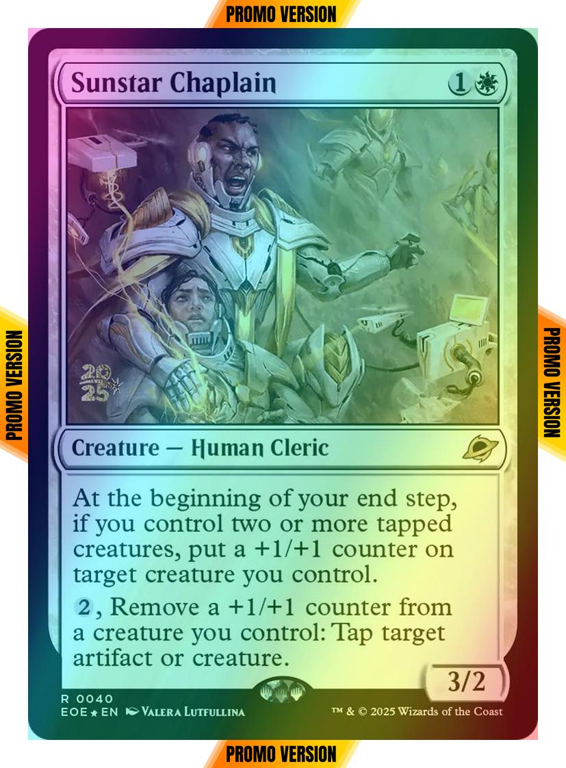 Sunstar Chaplain [40s] [Prerelease] [Edge of Eternities: Promos] [Foil]