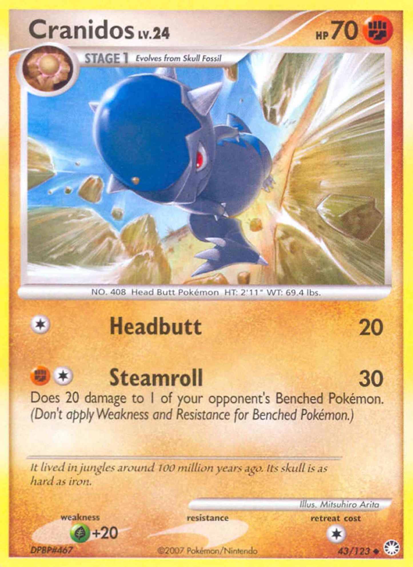 Cranidos - 43/123 - Uncommon [dp2-43] [Reverse Holo]