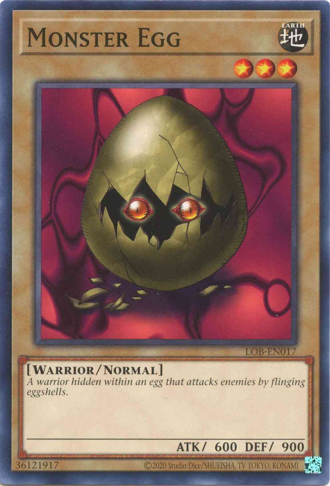 Monster Egg - 25th Anniversary - LOB-EN017 - Common - Unlimited