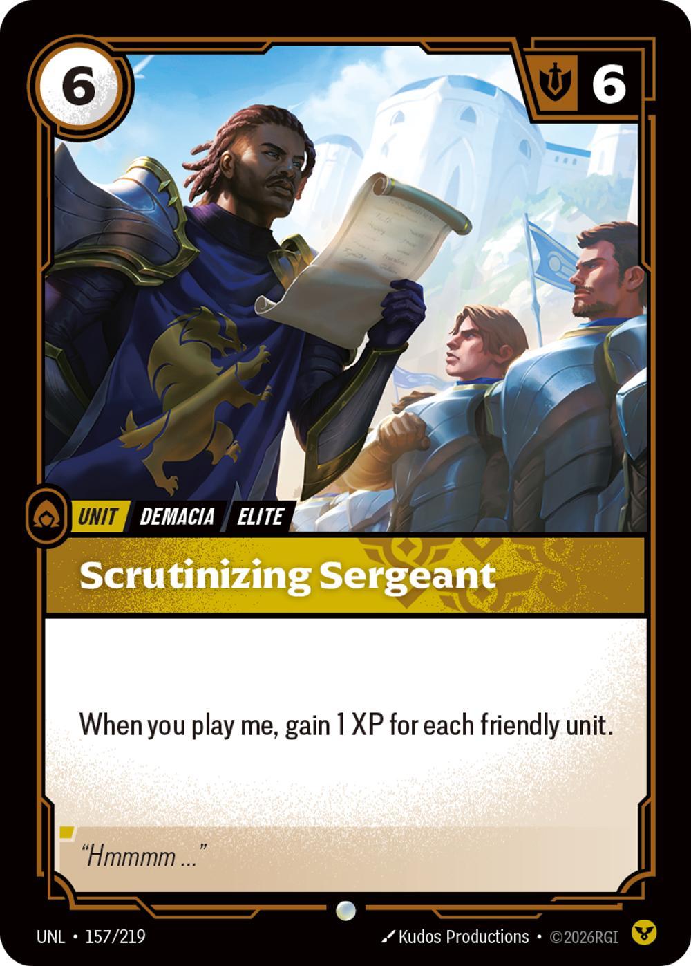 Scrutinizing Sergeant - 157/219 [Unleashed] [Non-Foil]