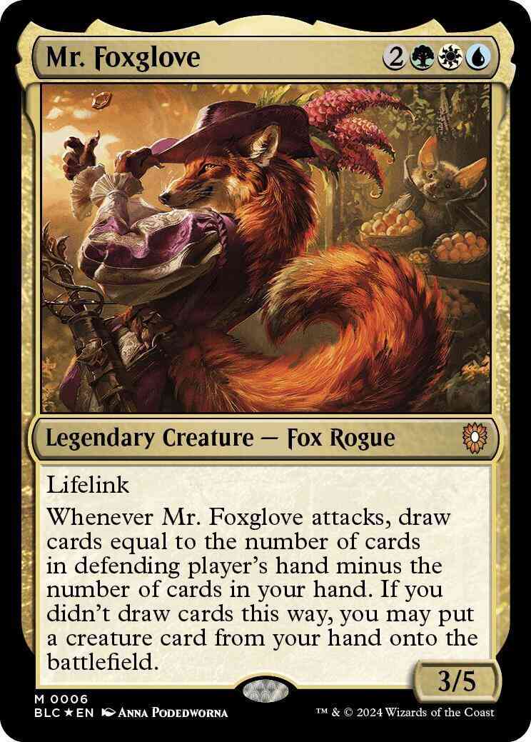 Mr. Foxglove [6] [Bloomburrow: Commander] [Foil]