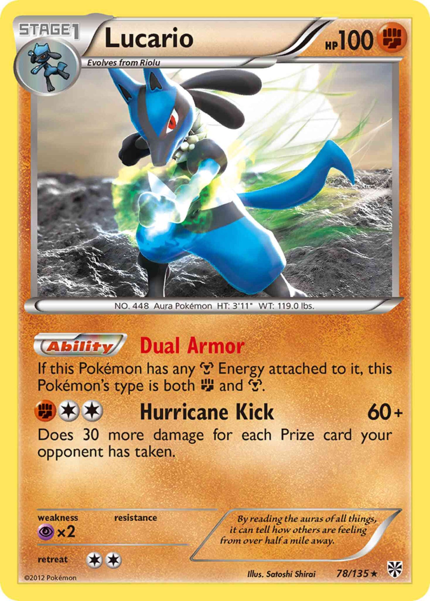 Lucario - 78/135 - Rare Holo [bw8-78] [Reverse Holo]