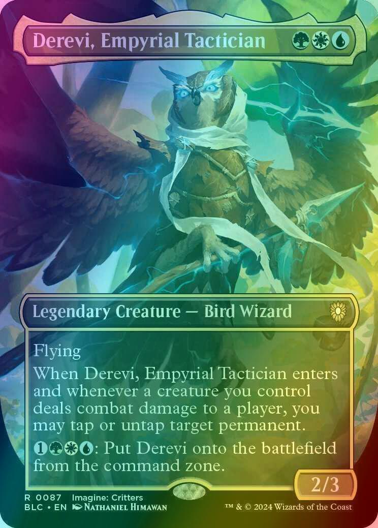 Derevi, Empyrial Tactician [87] [Borderless] [Imagine: Critters] [Bloomburrow: Commander] [Foil]