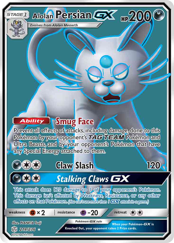 Alolan Persian-GX - 219/236 - Rare Ultra [sm12-219] [Ultra]