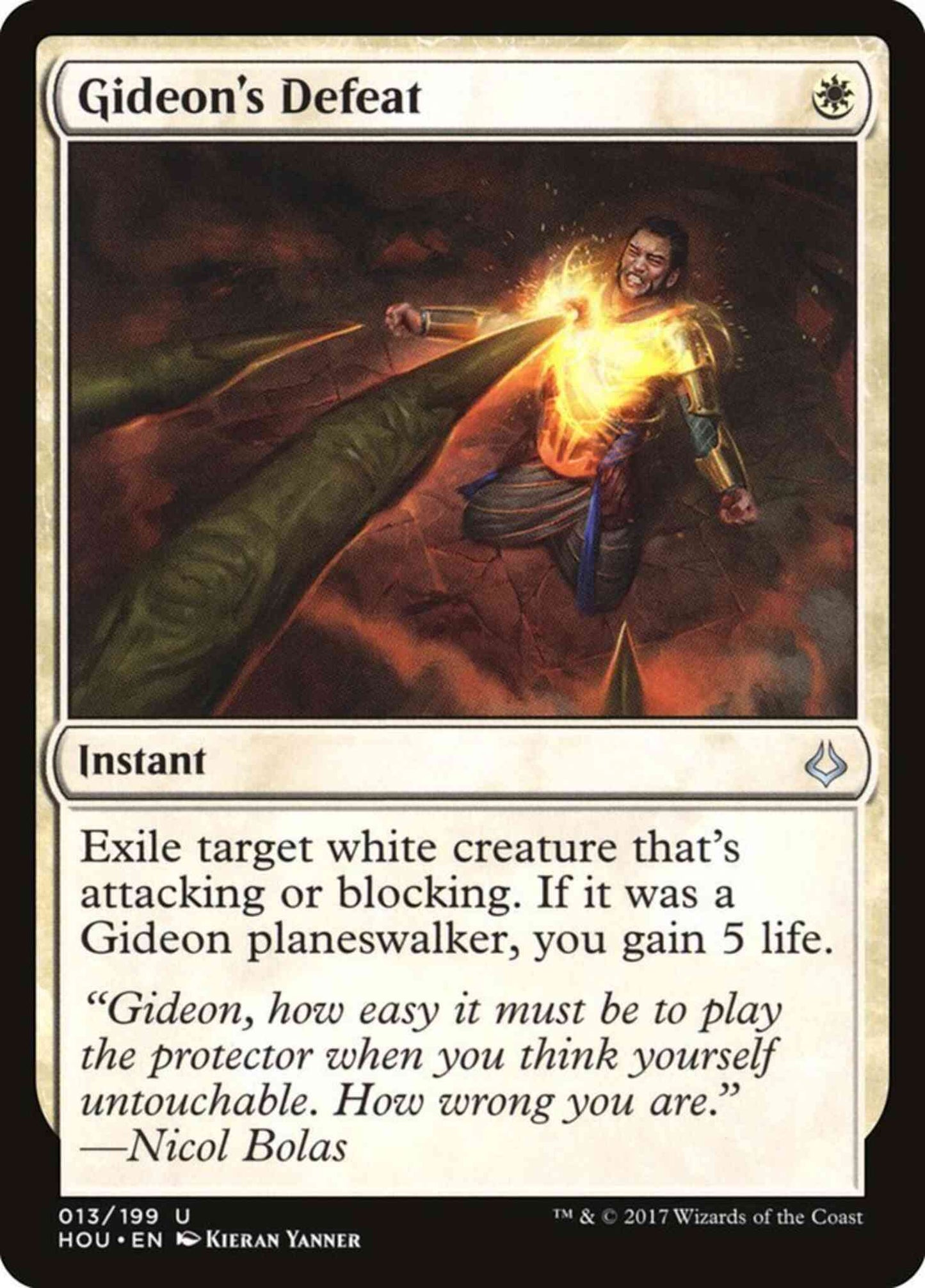 Gideon's Defeat [13] [Hour of Devastation] [Non-Foil]